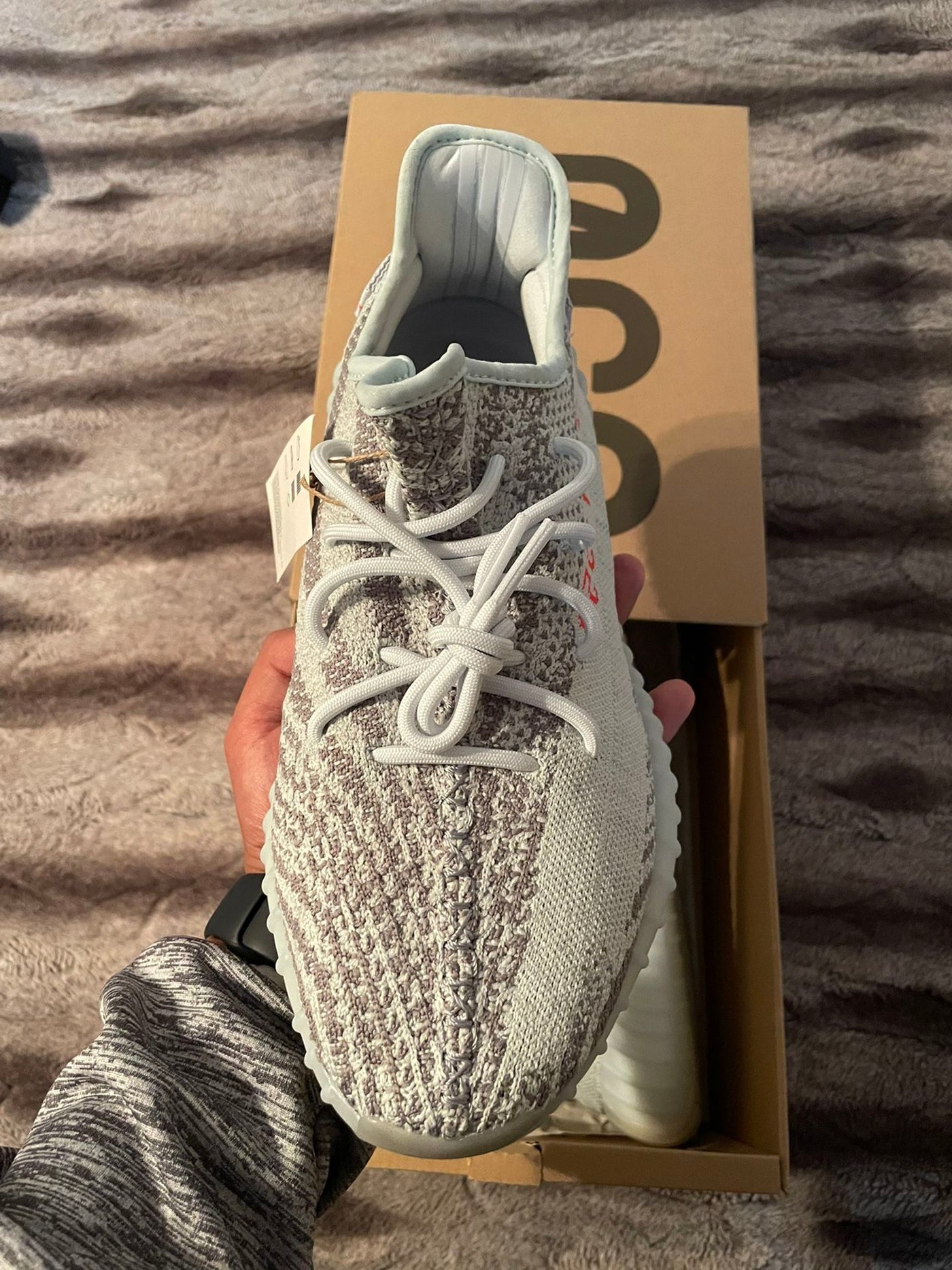 yeezy boost 350 v2 blue tint box adidas Yeezy Boost 350 V2 Blue Tint – Hsports