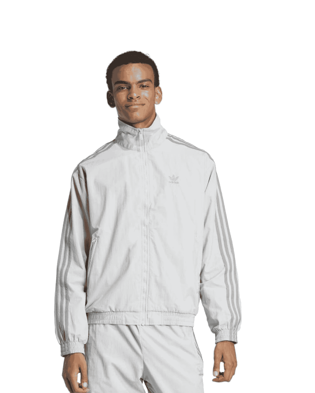 Adidas White Zip-Up Track Jacket