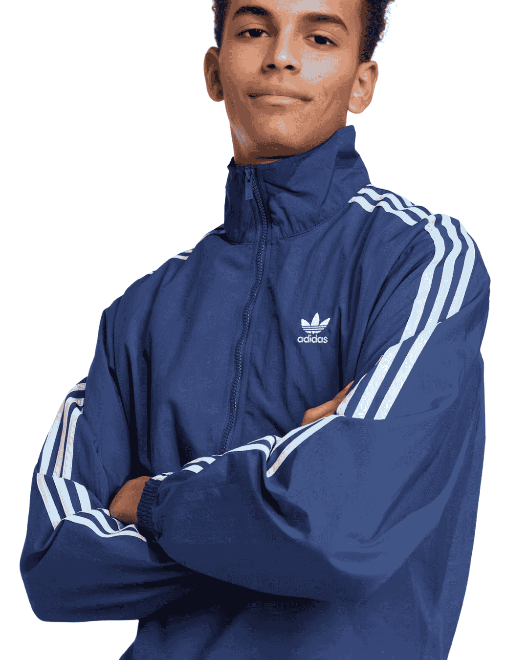 Adidas Navy Zip-Up Track Jacket