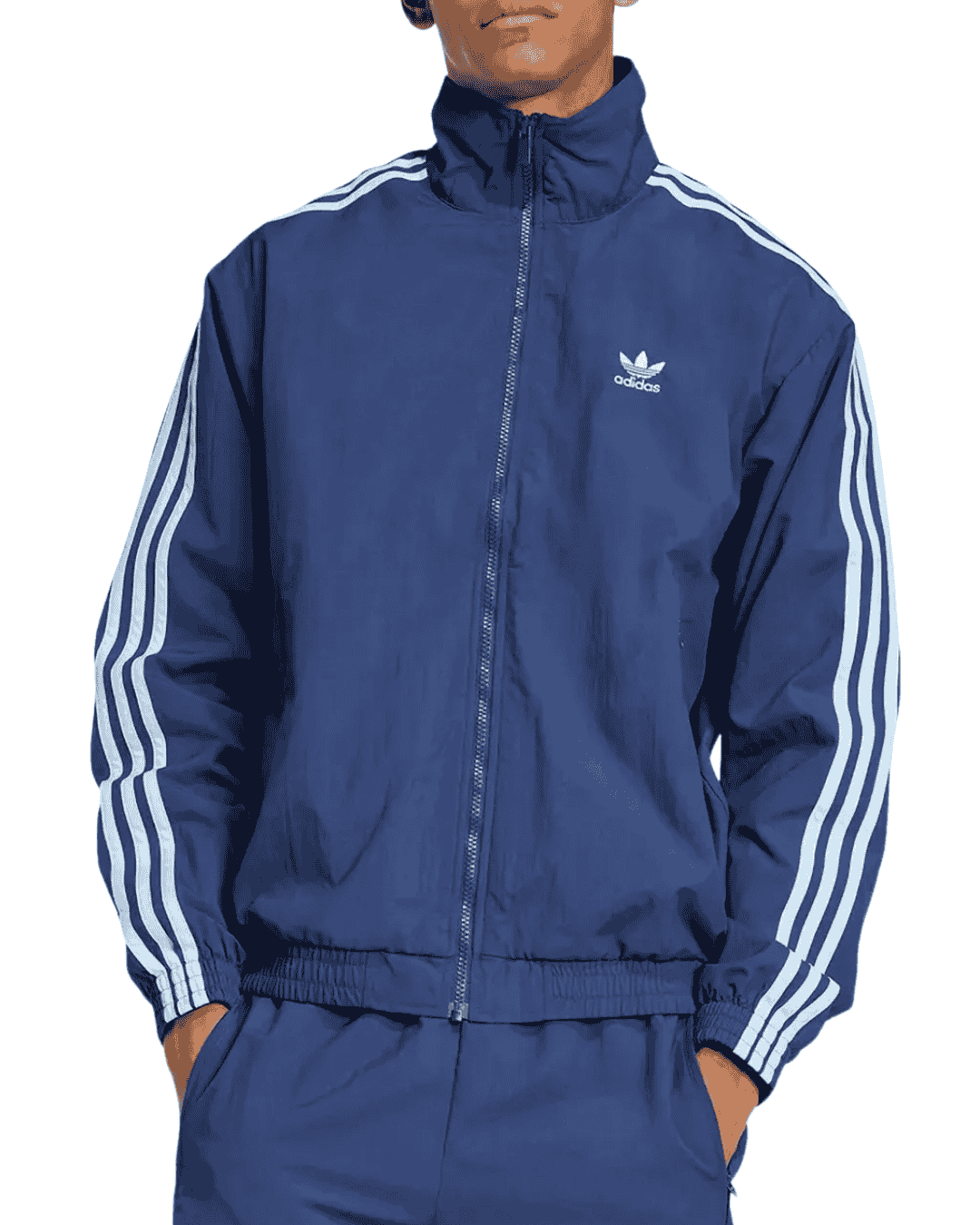 Adidas Navy Zip-Up Track Jacket