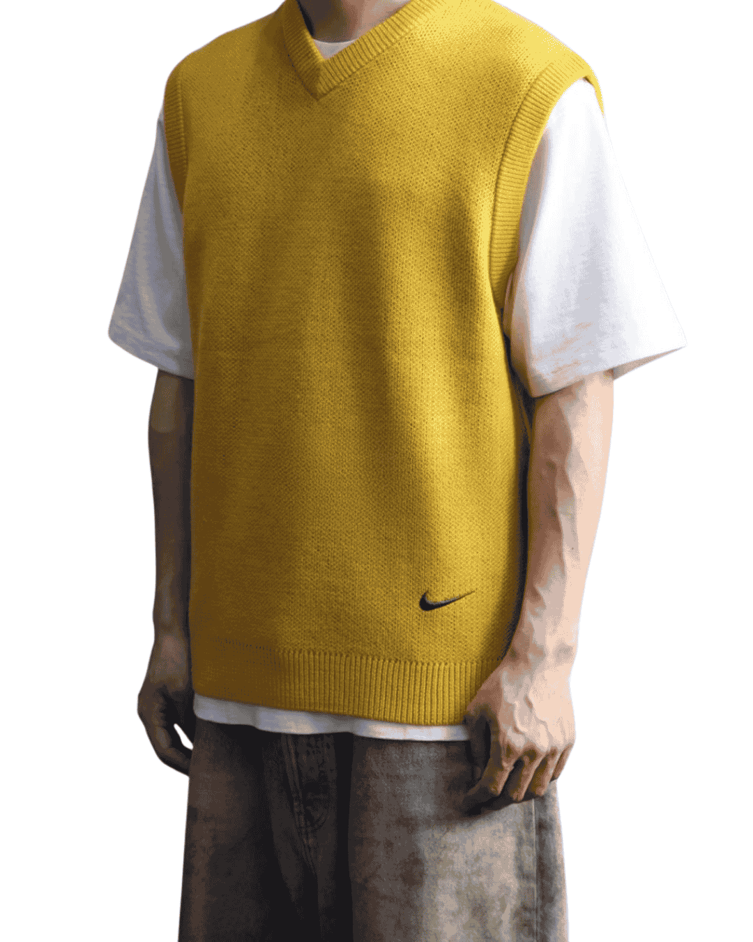 Nike Mustard Knit Sweater Vest