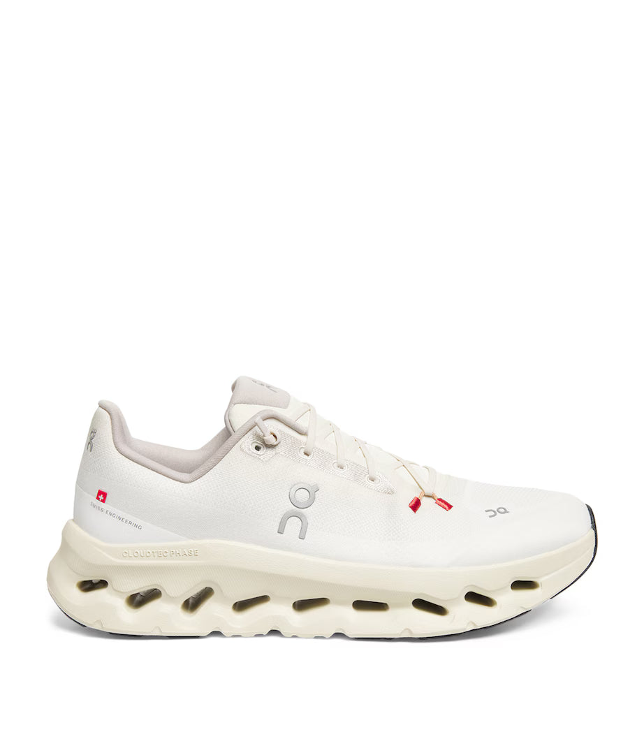 On  White Beige Cloudtilt Trainers