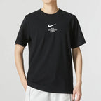 Nike Sportswear Big Swoosh Running Gym Cotton T-Shirt Black